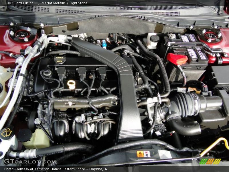 Merlot Metallic / Light Stone 2007 Ford Fusion SE