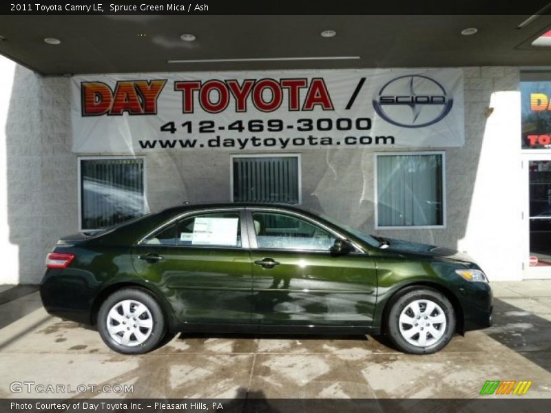 Spruce Green Mica / Ash 2011 Toyota Camry LE