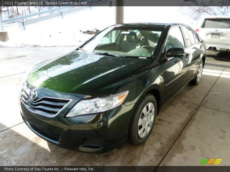 Spruce Green Mica / Ash 2011 Toyota Camry LE