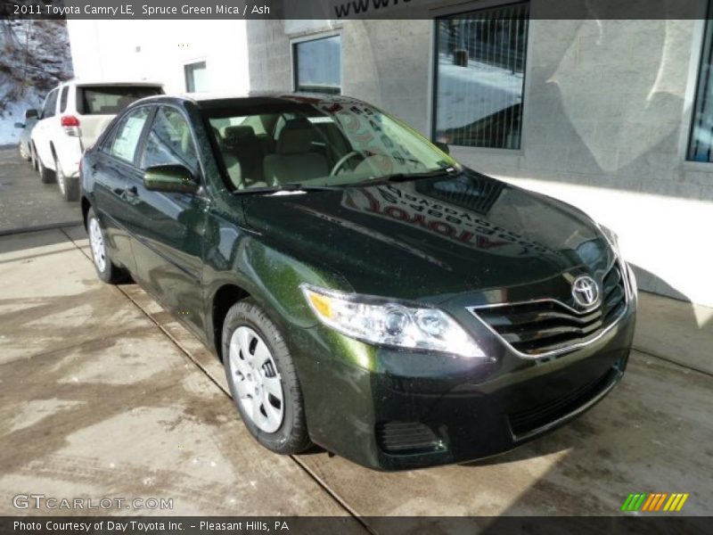 Spruce Green Mica / Ash 2011 Toyota Camry LE