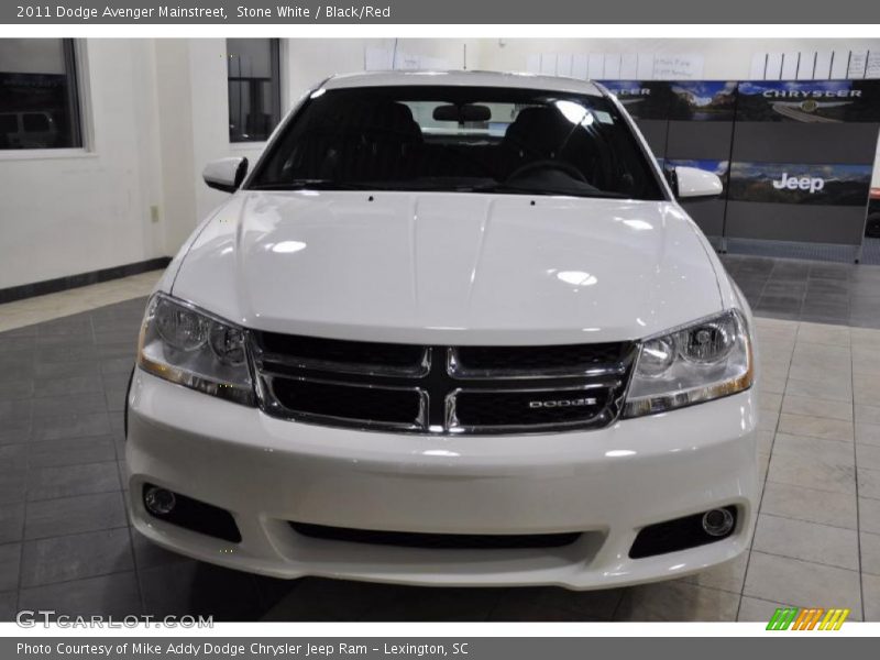 Stone White / Black/Red 2011 Dodge Avenger Mainstreet