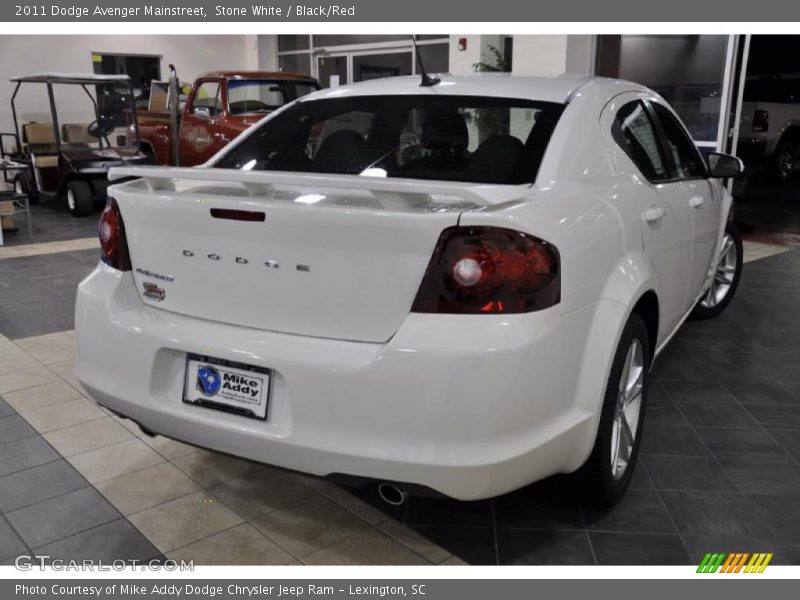 Stone White / Black/Red 2011 Dodge Avenger Mainstreet