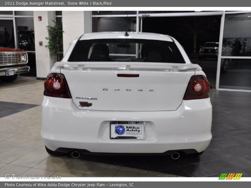 Stone White / Black/Red 2011 Dodge Avenger Mainstreet