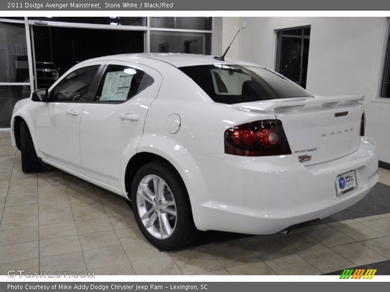 Stone White / Black/Red 2011 Dodge Avenger Mainstreet