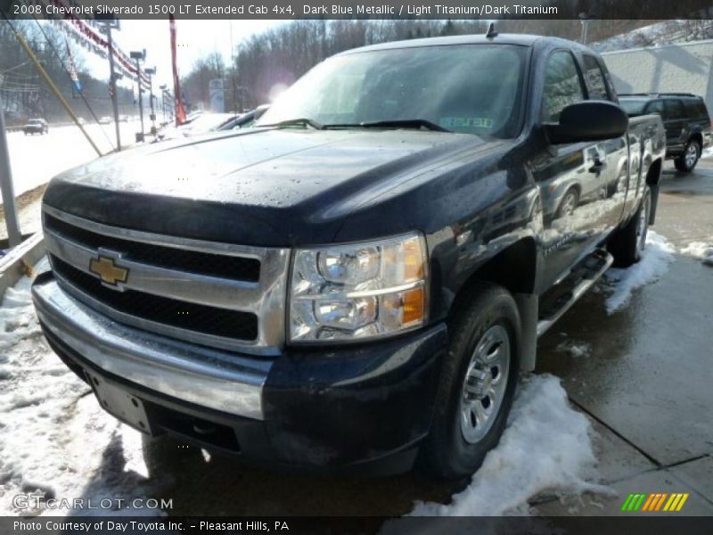 Dark Blue Metallic / Light Titanium/Dark Titanium 2008 Chevrolet Silverado 1500 LT Extended Cab 4x4