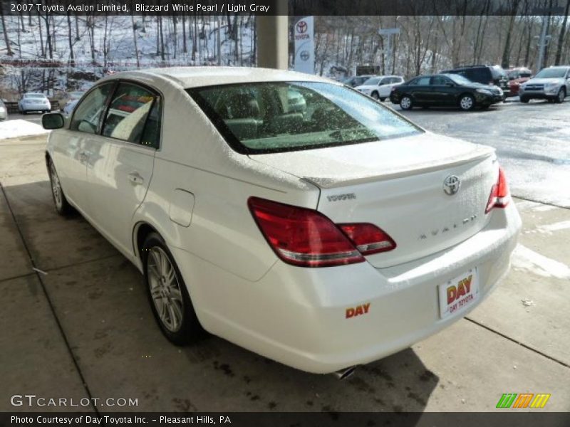 Blizzard White Pearl / Light Gray 2007 Toyota Avalon Limited