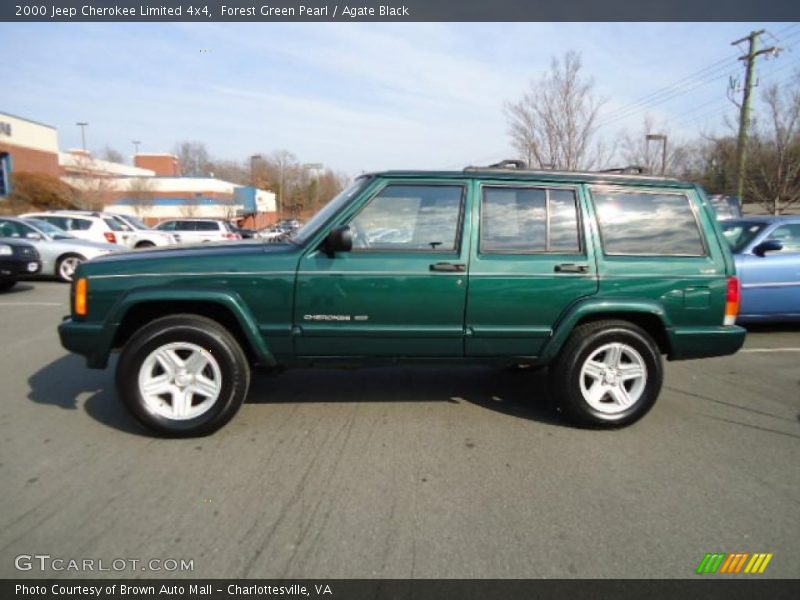 Forest Green Pearl / Agate Black 2000 Jeep Cherokee Limited 4x4
