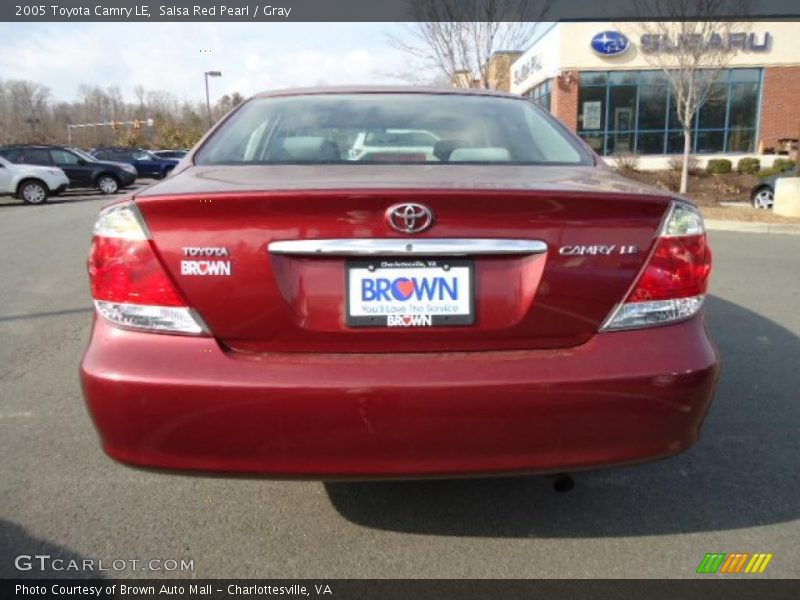 Salsa Red Pearl / Gray 2005 Toyota Camry LE