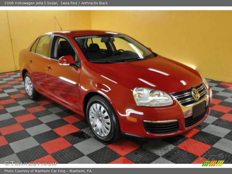 Salsa Red / Anthracite Black 2008 Volkswagen Jetta S Sedan