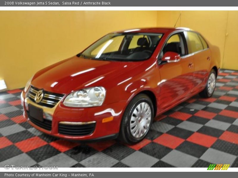 Salsa Red / Anthracite Black 2008 Volkswagen Jetta S Sedan