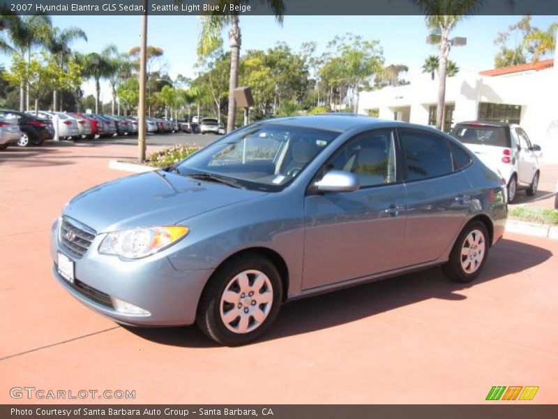 Seattle Light Blue / Beige 2007 Hyundai Elantra GLS Sedan