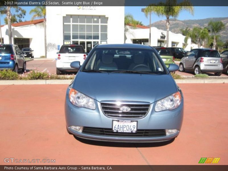 Seattle Light Blue / Beige 2007 Hyundai Elantra GLS Sedan