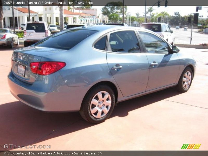 Seattle Light Blue / Beige 2007 Hyundai Elantra GLS Sedan