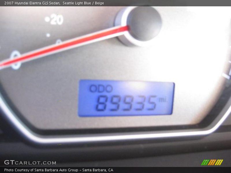 Seattle Light Blue / Beige 2007 Hyundai Elantra GLS Sedan