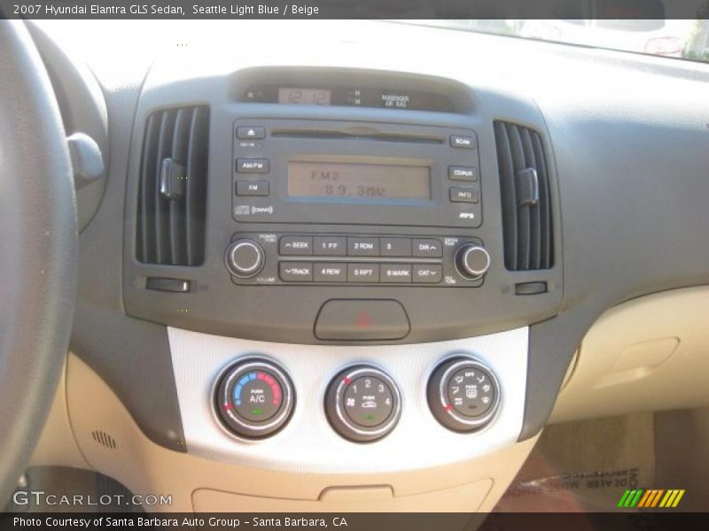 Seattle Light Blue / Beige 2007 Hyundai Elantra GLS Sedan
