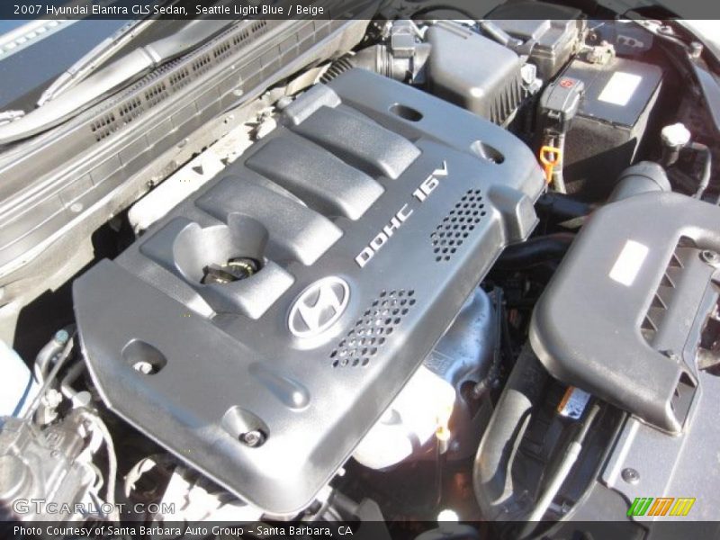 Seattle Light Blue / Beige 2007 Hyundai Elantra GLS Sedan