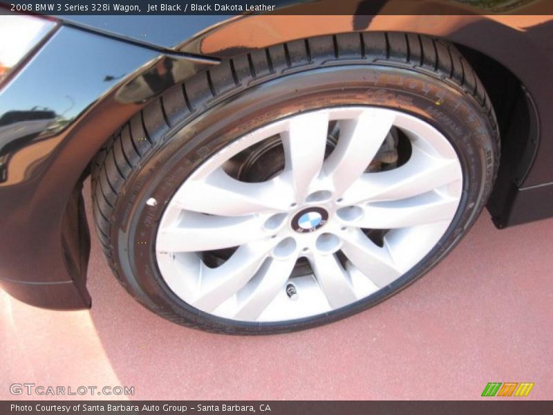 Jet Black / Black Dakota Leather 2008 BMW 3 Series 328i Wagon