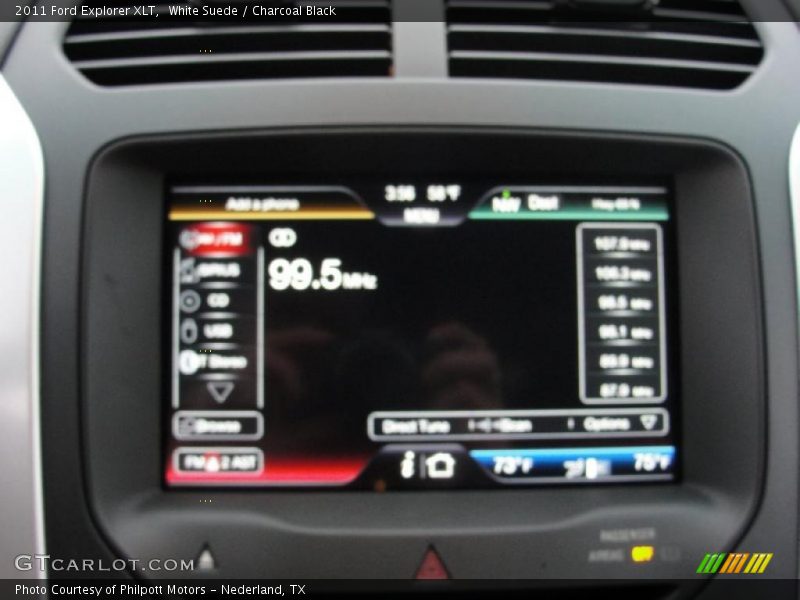 White Suede / Charcoal Black 2011 Ford Explorer XLT