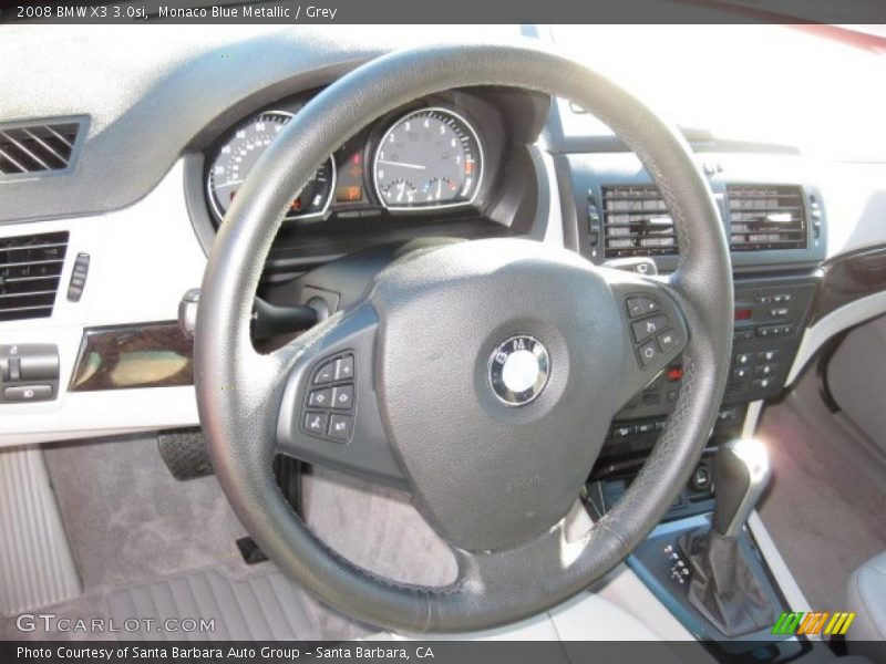 Monaco Blue Metallic / Grey 2008 BMW X3 3.0si
