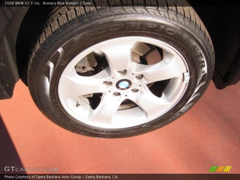 Monaco Blue Metallic / Grey 2008 BMW X3 3.0si