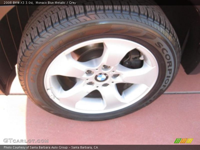 Monaco Blue Metallic / Grey 2008 BMW X3 3.0si