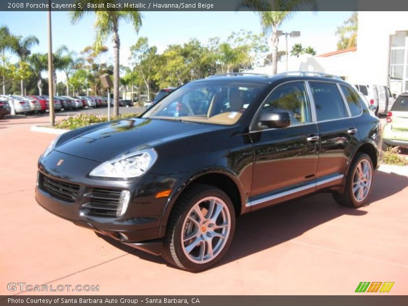 Basalt Black Metallic / Havanna/Sand Beige 2008 Porsche Cayenne S