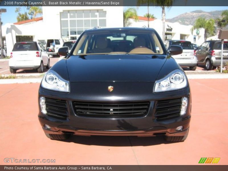 Basalt Black Metallic / Havanna/Sand Beige 2008 Porsche Cayenne S