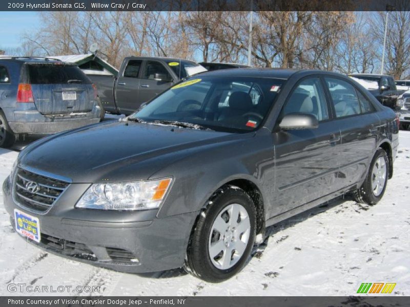 Willow Gray / Gray 2009 Hyundai Sonata GLS