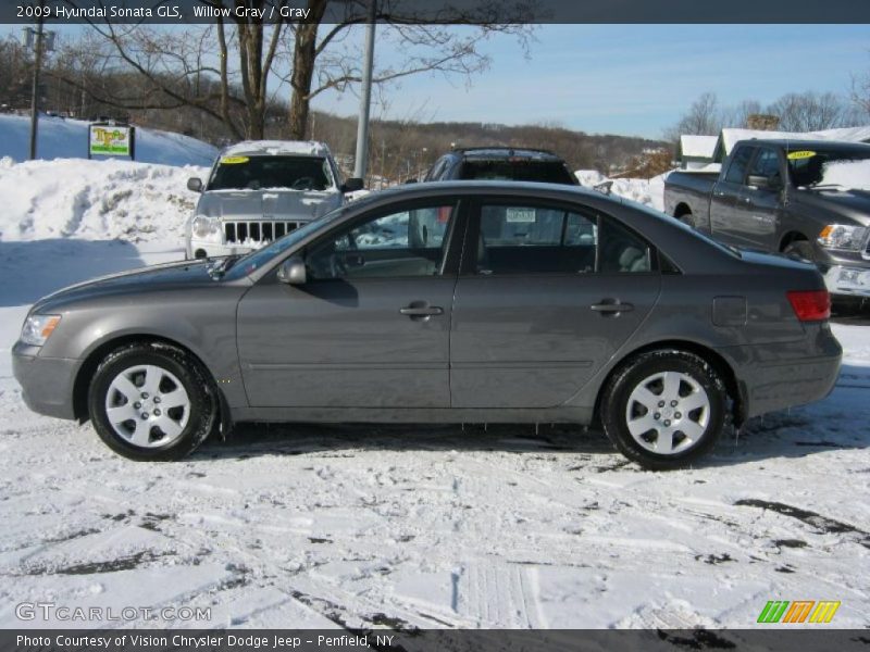 Willow Gray / Gray 2009 Hyundai Sonata GLS