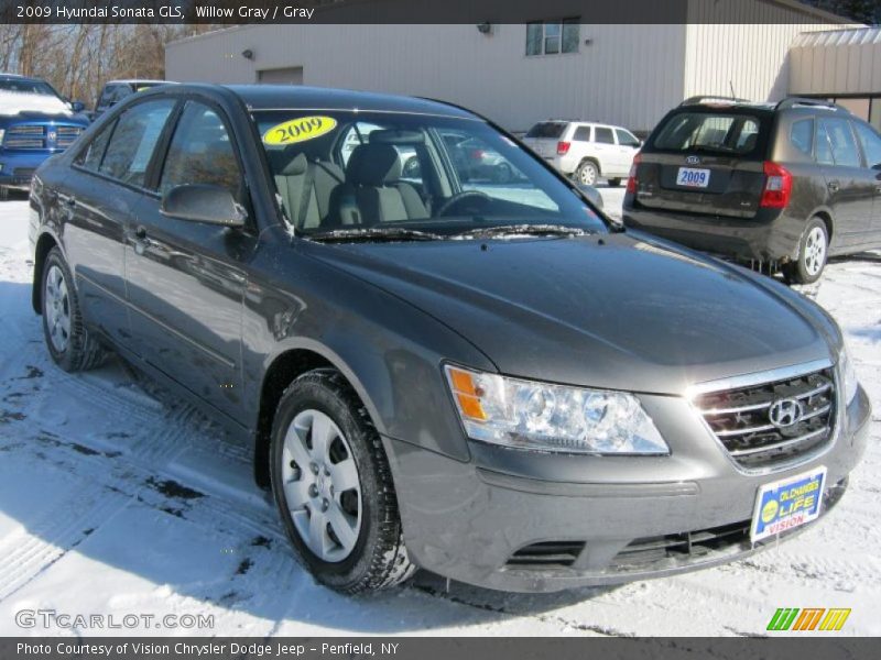 Willow Gray / Gray 2009 Hyundai Sonata GLS