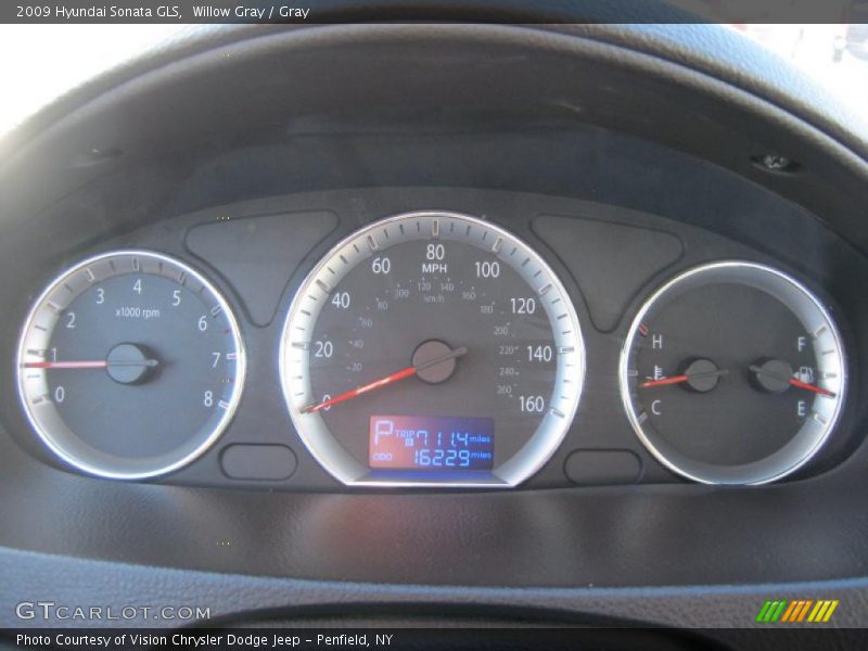 Willow Gray / Gray 2009 Hyundai Sonata GLS