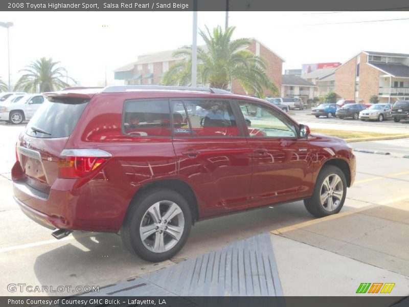 Salsa Red Pearl / Sand Beige 2008 Toyota Highlander Sport