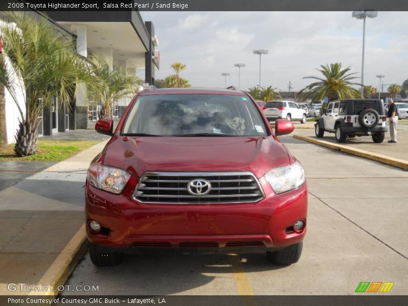 Salsa Red Pearl / Sand Beige 2008 Toyota Highlander Sport