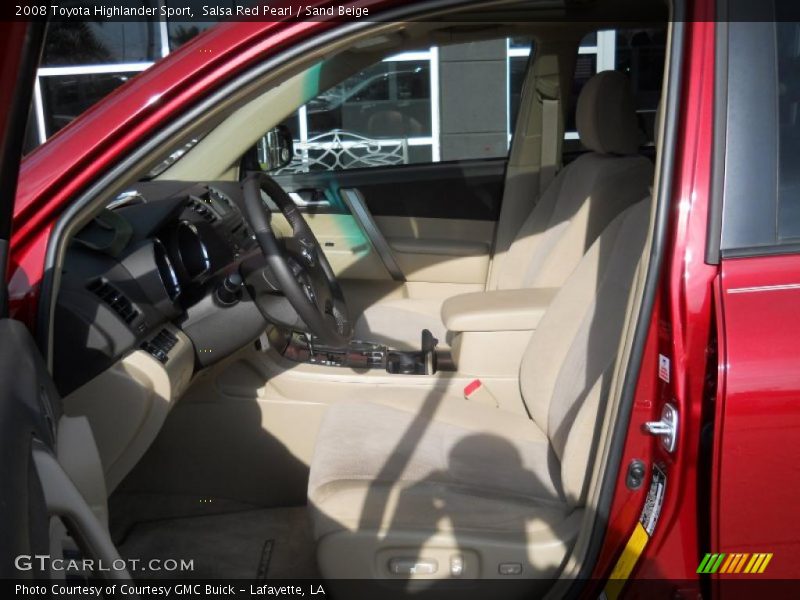 Salsa Red Pearl / Sand Beige 2008 Toyota Highlander Sport