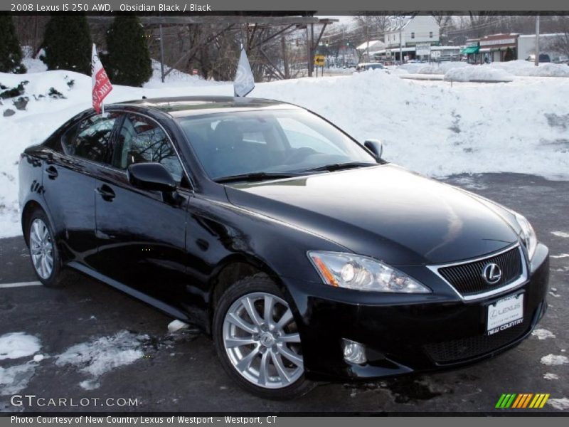 Obsidian Black / Black 2008 Lexus IS 250 AWD