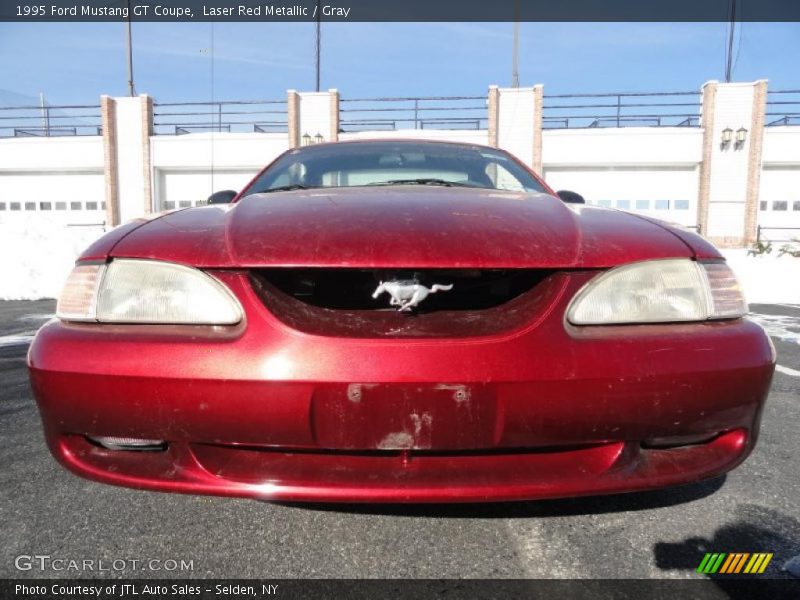 Laser Red Metallic / Gray 1995 Ford Mustang GT Coupe