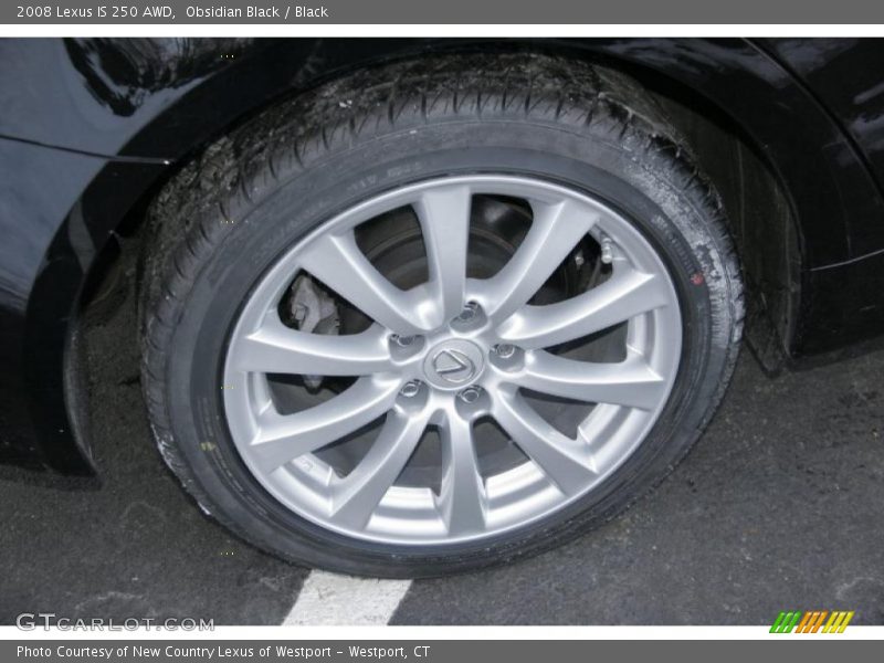 Obsidian Black / Black 2008 Lexus IS 250 AWD