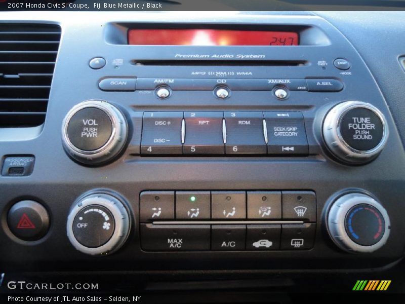 Fiji Blue Metallic / Black 2007 Honda Civic Si Coupe