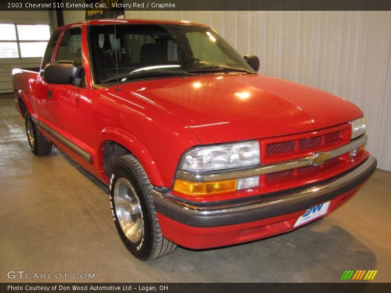 Victory Red / Graphite 2003 Chevrolet S10 Extended Cab