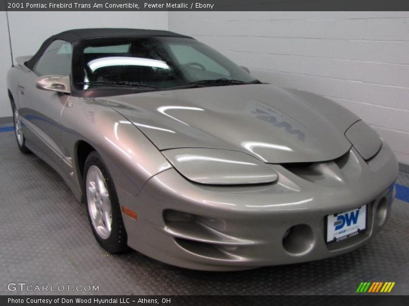 Pewter Metallic / Ebony 2001 Pontiac Firebird Trans Am Convertible