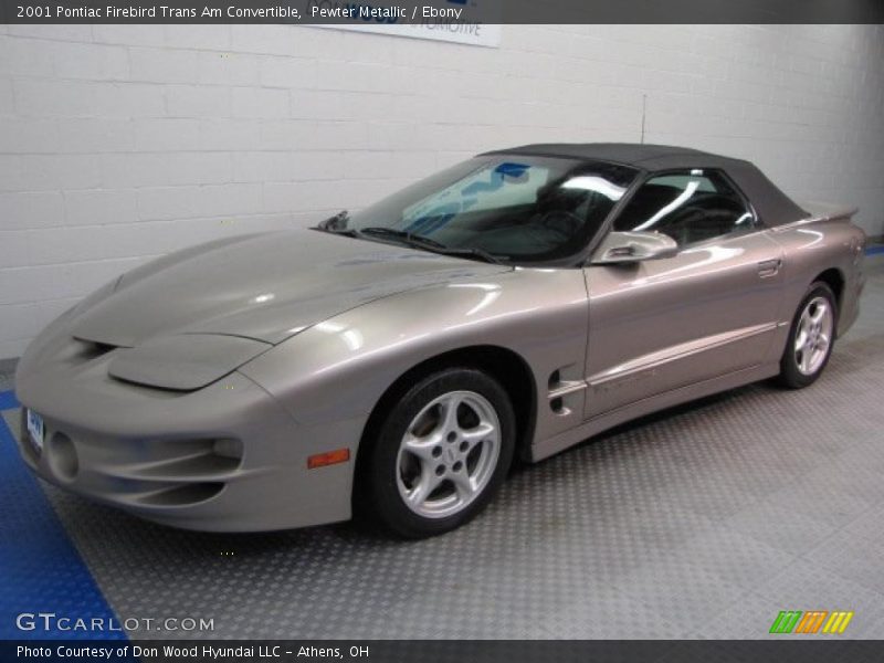 Pewter Metallic / Ebony 2001 Pontiac Firebird Trans Am Convertible