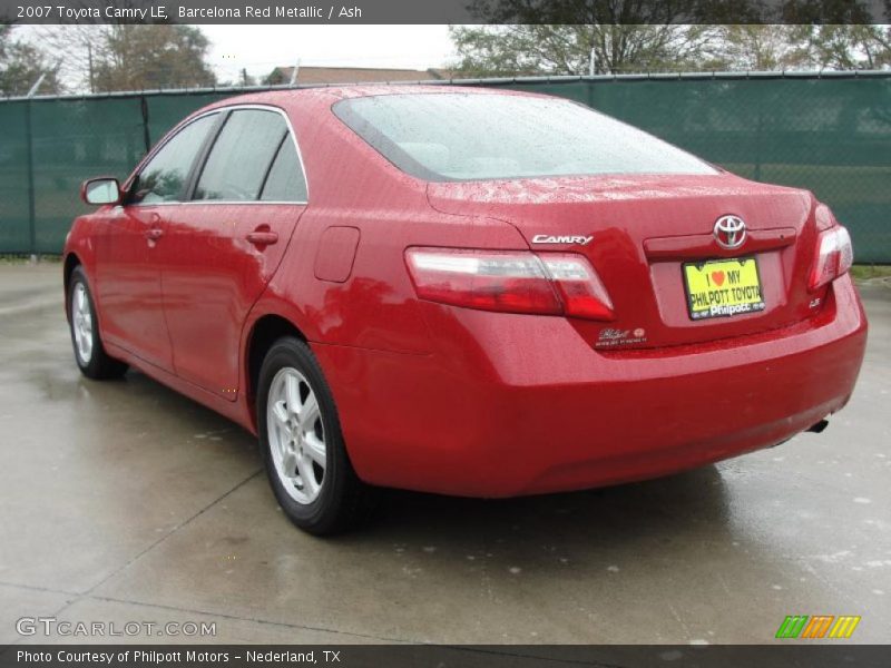 Barcelona Red Metallic / Ash 2007 Toyota Camry LE
