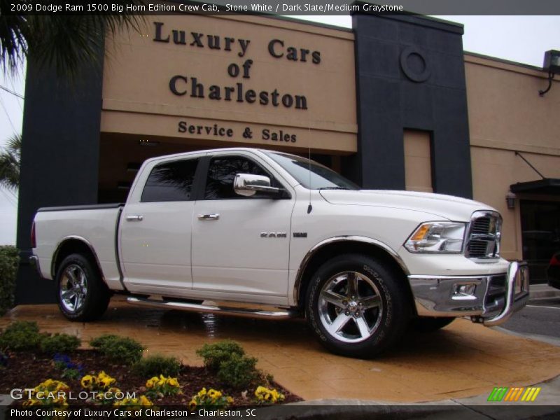 Stone White / Dark Slate/Medium Graystone 2009 Dodge Ram 1500 Big Horn Edition Crew Cab