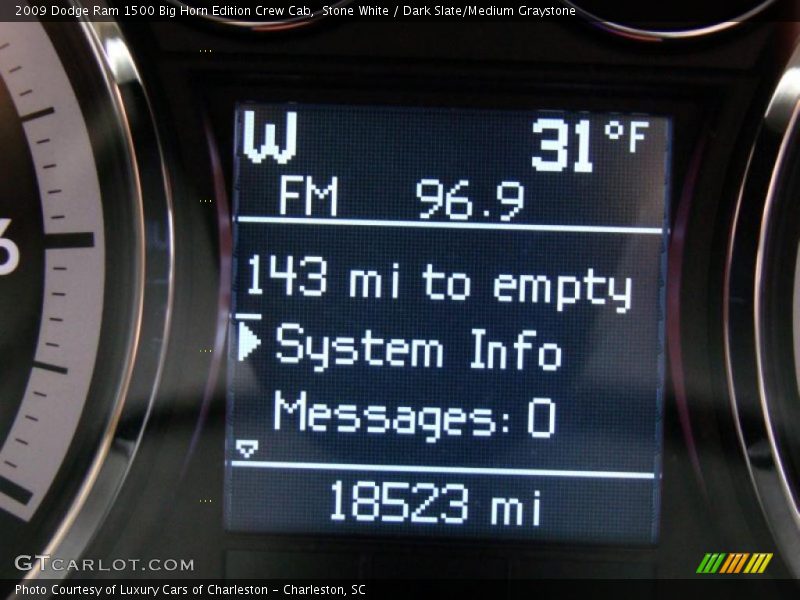 Stone White / Dark Slate/Medium Graystone 2009 Dodge Ram 1500 Big Horn Edition Crew Cab