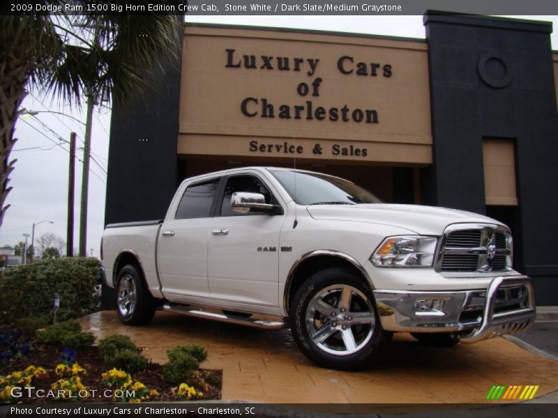 Stone White / Dark Slate/Medium Graystone 2009 Dodge Ram 1500 Big Horn Edition Crew Cab