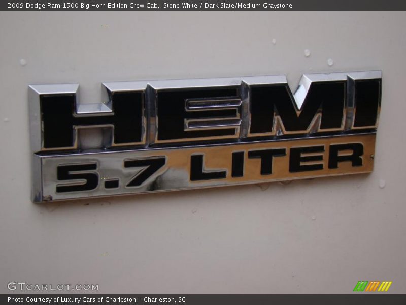 Stone White / Dark Slate/Medium Graystone 2009 Dodge Ram 1500 Big Horn Edition Crew Cab