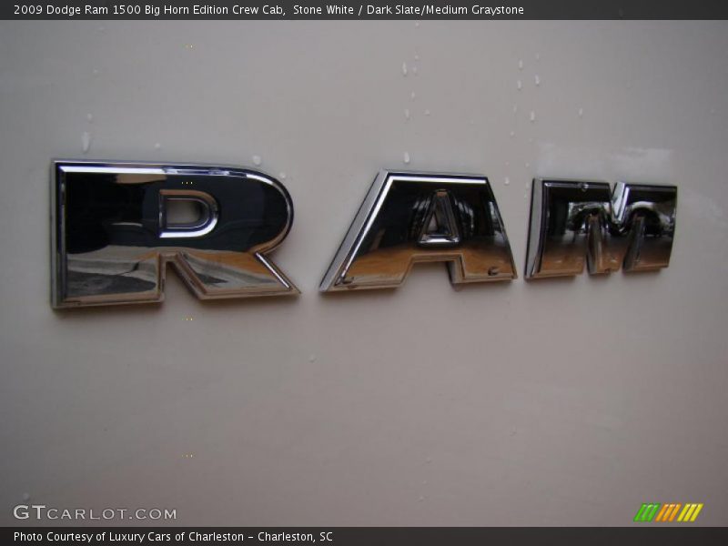 Stone White / Dark Slate/Medium Graystone 2009 Dodge Ram 1500 Big Horn Edition Crew Cab