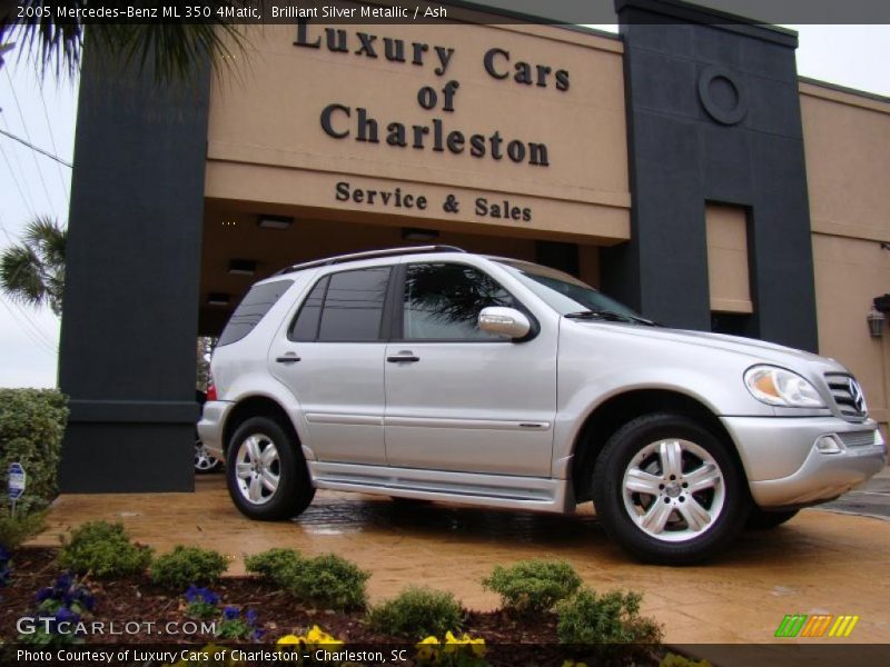 Brilliant Silver Metallic / Ash 2005 Mercedes-Benz ML 350 4Matic
