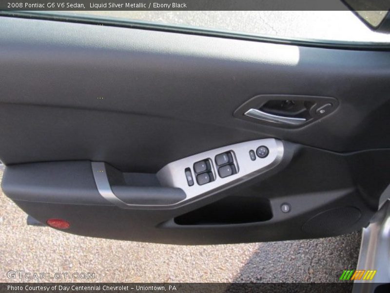 Liquid Silver Metallic / Ebony Black 2008 Pontiac G6 V6 Sedan