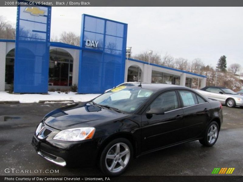 Black / Ebony Black 2008 Pontiac G6 V6 Sedan